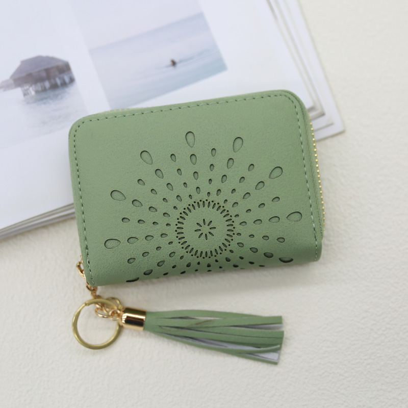 Women's Zipper Credit Card Wallet with Keychain