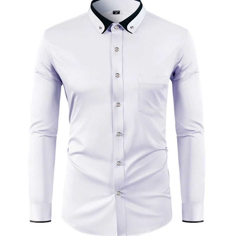 Men's Stretch Slim-Fit Long-Sleeve Shirt