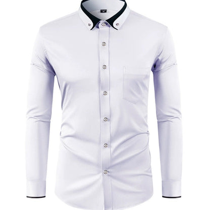 Men's Stretch Slim-Fit Long-Sleeve Shirt