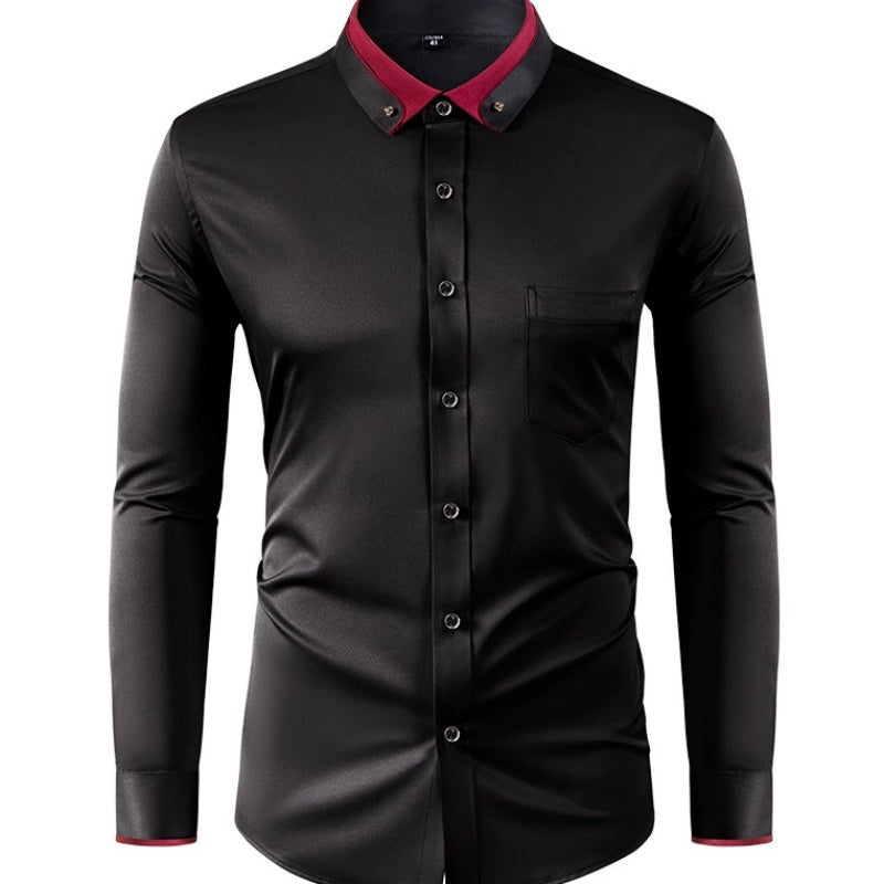 Men's Stretch Slim-Fit Long-Sleeve Shirt