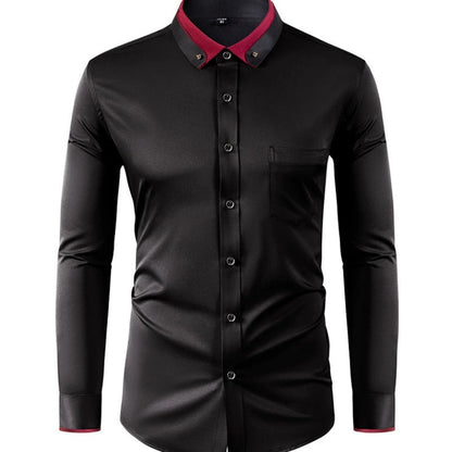 Men's Stretch Slim-Fit Long-Sleeve Shirt
