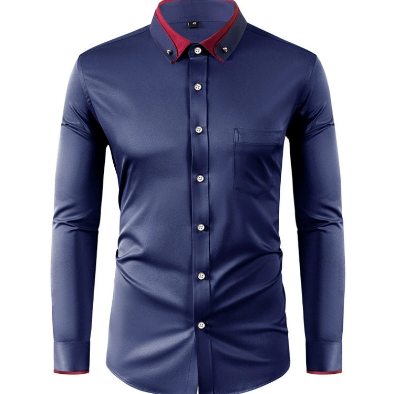 Men's Stretch Slim-Fit Long-Sleeve Shirt