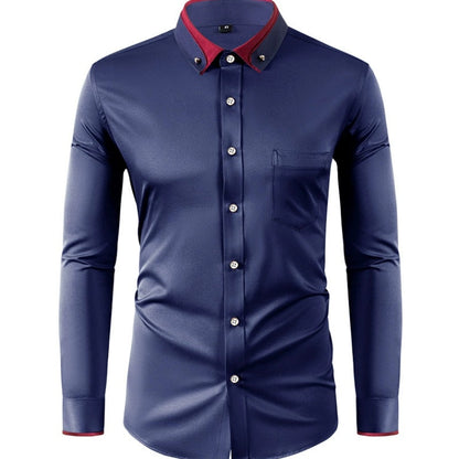 Men's Stretch Slim-Fit Long-Sleeve Shirt