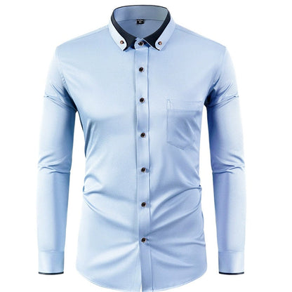 Men's Stretch Slim-Fit Long-Sleeve Shirt