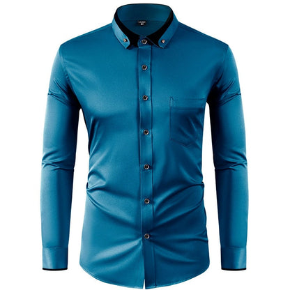 Men's Stretch Slim-Fit Long-Sleeve Shirt