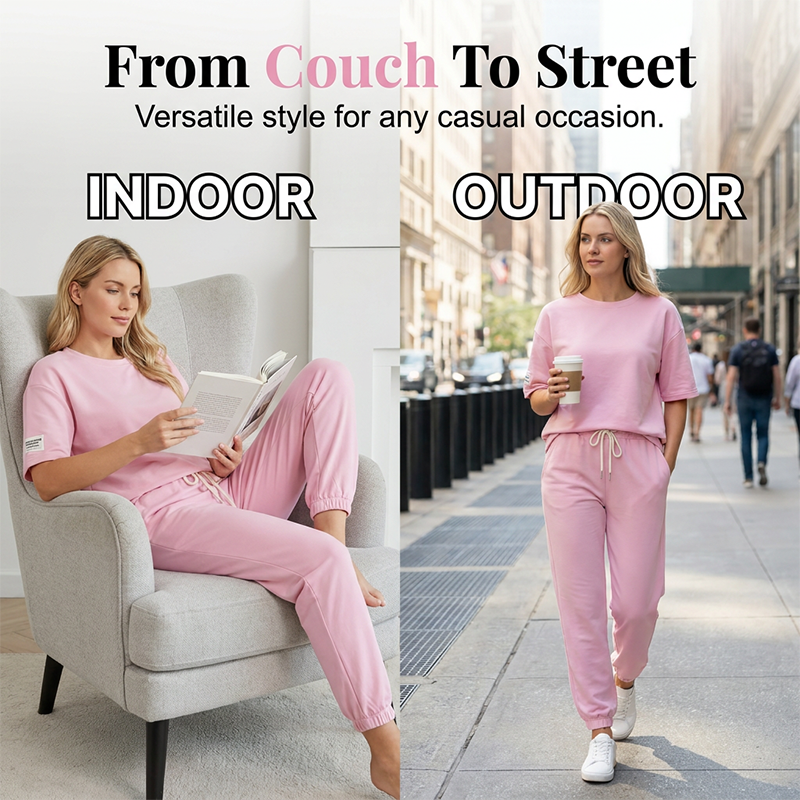 ⏰🔥LIMITED TIME 50% OFF! 💥 Women’s Casual Short Sleeve Top & Pants Set – Comfortable, Stylish & Perfect for Everyday Wear ✨👚
