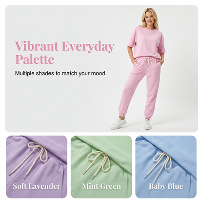 ⏰🔥LIMITED TIME 50% OFF! 💥 Women’s Casual Short Sleeve Top & Pants Set – Comfortable, Stylish & Perfect for Everyday Wear ✨👚