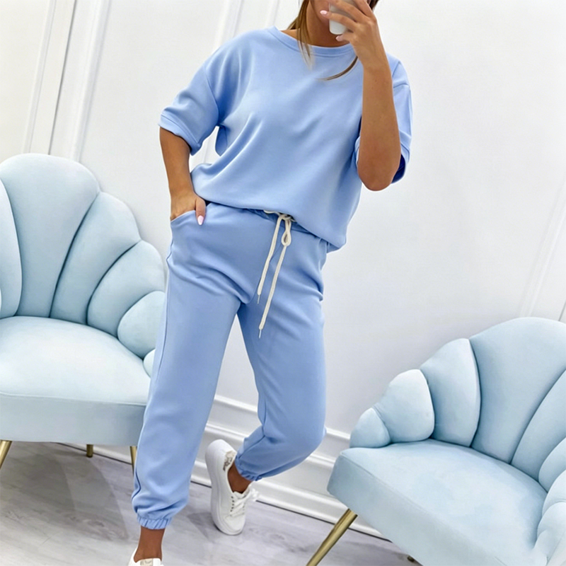 ⏰🔥LIMITED TIME 50% OFF! 💥 Women’s Casual Short Sleeve Top & Pants Set – Comfortable, Stylish & Perfect for Everyday Wear ✨👚