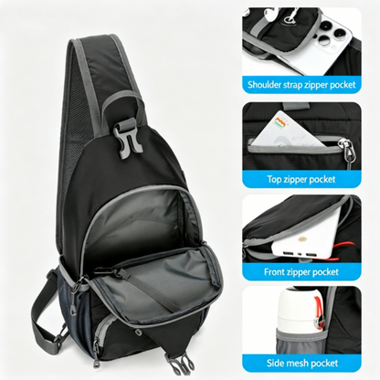 ⏰🔥LIMITED TIME 50% OFF!🔥50K+ SOLD!🎒Men's Outdoor Sling Crossbody Bag – Multi-Pocket, Water-Resistant, Breathable Back 🌦️