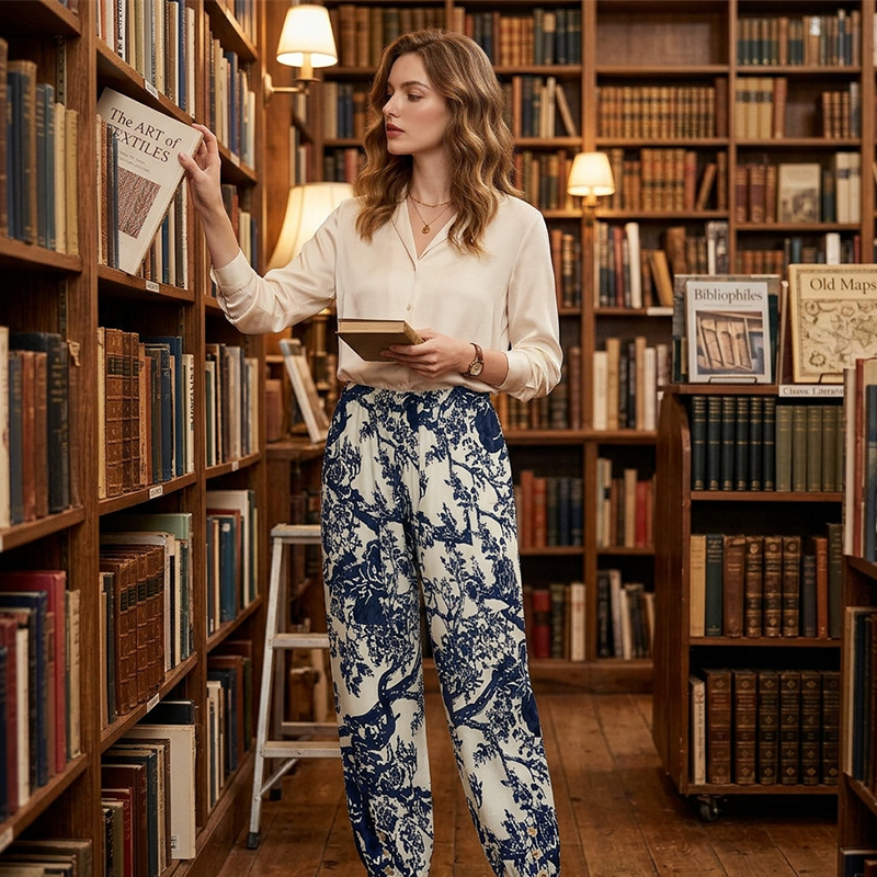 💐 Vintage Floral High-Waist Jogger Pants – Stylish, Comfortable & Perfect for Everyday Wear ✨👖