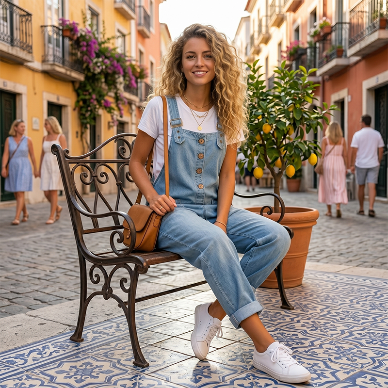 🔥New Arrivals & Special Offers-Women's Casual Baggy Denim Overalls with Pockets