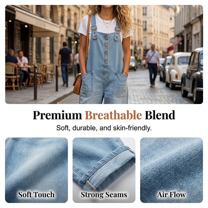 🔥New Arrivals & Special Offers-Women's Casual Baggy Denim Overalls with Pockets
