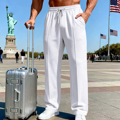 ⏰🔥LIMITED TIME 50% OFF!🔥50K+ SOLD!Men's Elastic Waist Drawstring Straight Leg Pants