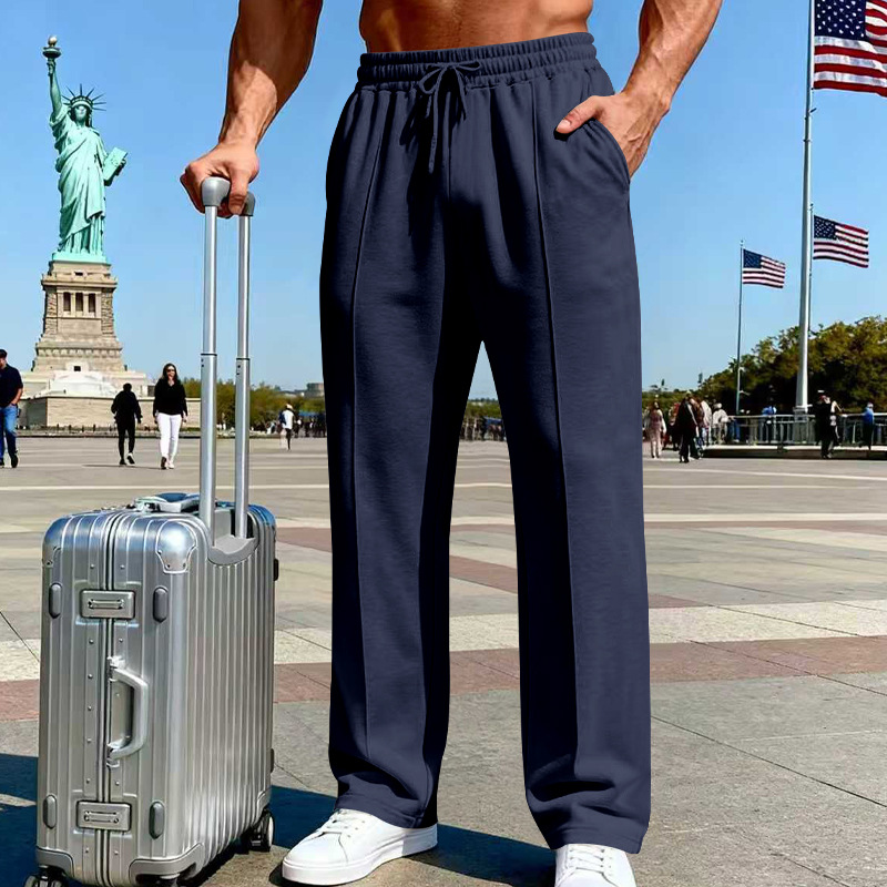 ⏰🔥LIMITED TIME 50% OFF!🔥50K+ SOLD!Men's Elastic Waist Drawstring Straight Leg Pants