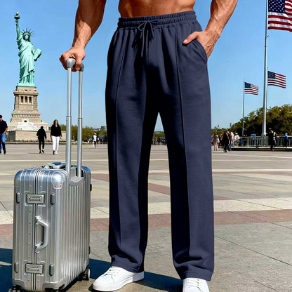 ⏰🔥LIMITED TIME 50% OFF!🔥50K+ SOLD!Men's Elastic Waist Drawstring Straight Leg Pants