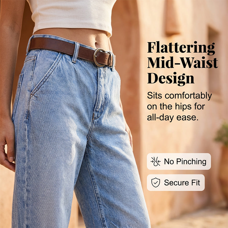 📢📢30% OFF !! ⏰Women's High Waisted Cropped Barrel Jeans
