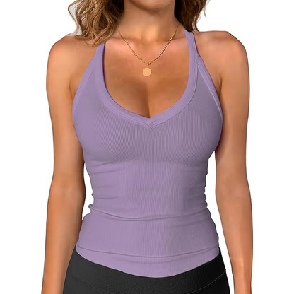 💖Last Day Special Price $17.99!! & 50% OFF💥Women's Ribbed V-Neck Tank Top👚
