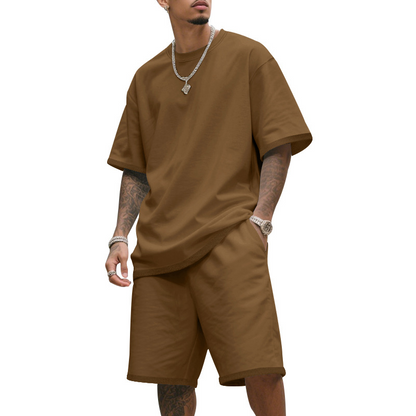 💥Limited-time 50% off-Men's Casual Two-Piece T-Shirt and Shorts Set
