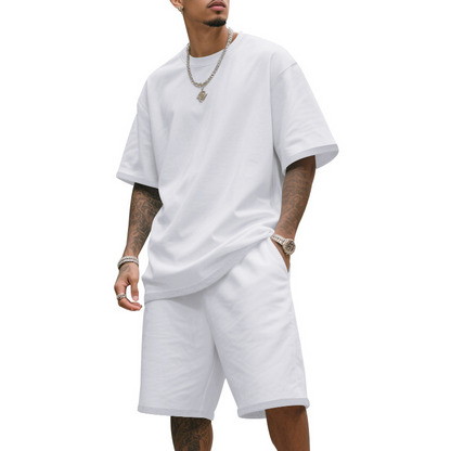 💥Limited-time 50% off-Men's Casual Two-Piece T-Shirt and Shorts Set
