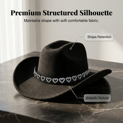⏳Limited-time 50% off⏰Women's Rhinestone Heart Cowboy💖🤠