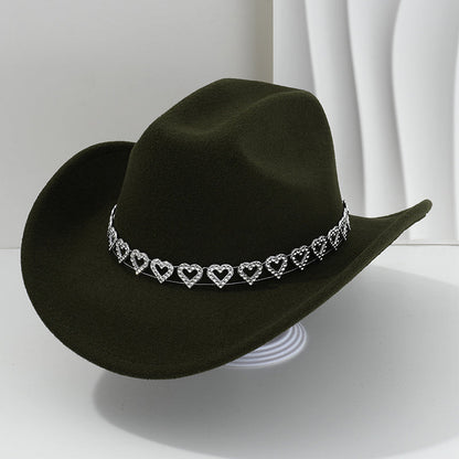 ⏳Limited-time 50% off⏰Women's Rhinestone Heart Cowboy💖🤠