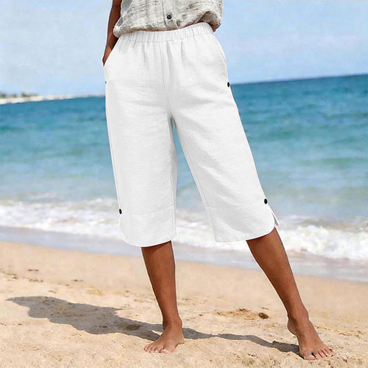 Women's Breathable Summer Casual Capri Pants