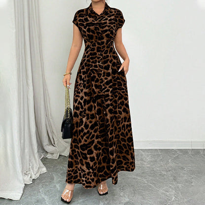 👗 LIMITED-TIME 50% OFF! 💥 Women's Elegant Leopard Print Lapel Dress – Chic, Flattering, Statement Style ✨