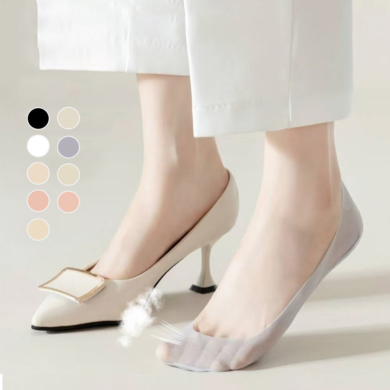 3 Pairs Women's Ultra-Invisible Sheer Mesh Low-Cut Boat Socks