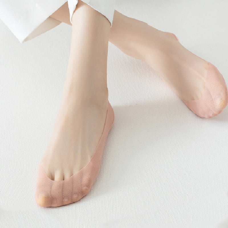 3 Pairs Women's Ultra-Invisible Sheer Mesh Low-Cut Boat Socks