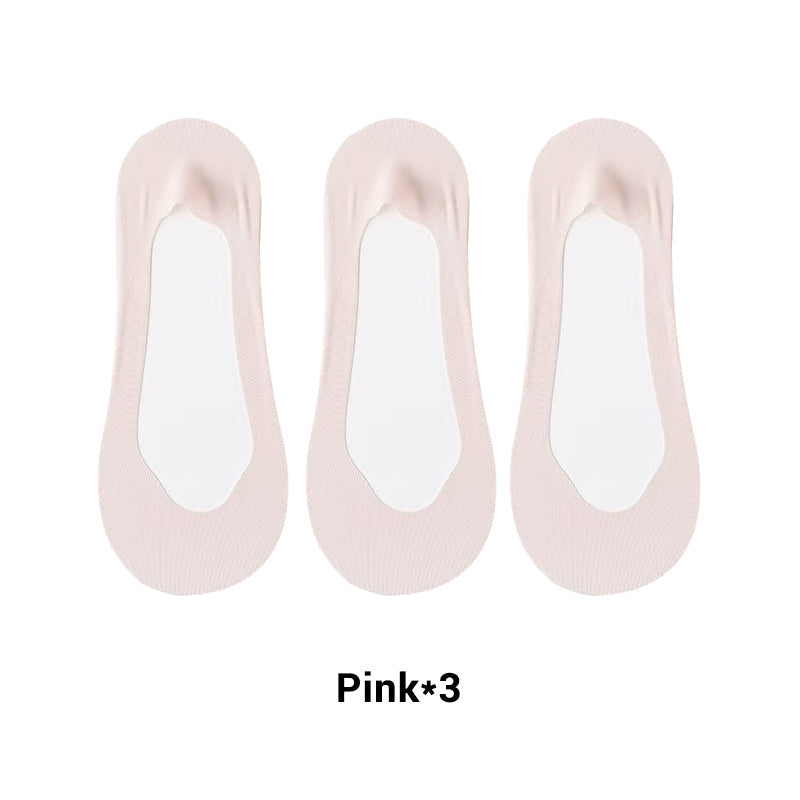 3 Pairs Women's Ultra-Invisible Sheer Mesh Low-Cut Boat Socks