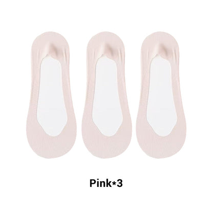 3 Pairs Women's Ultra-Invisible Sheer Mesh Low-Cut Boat Socks