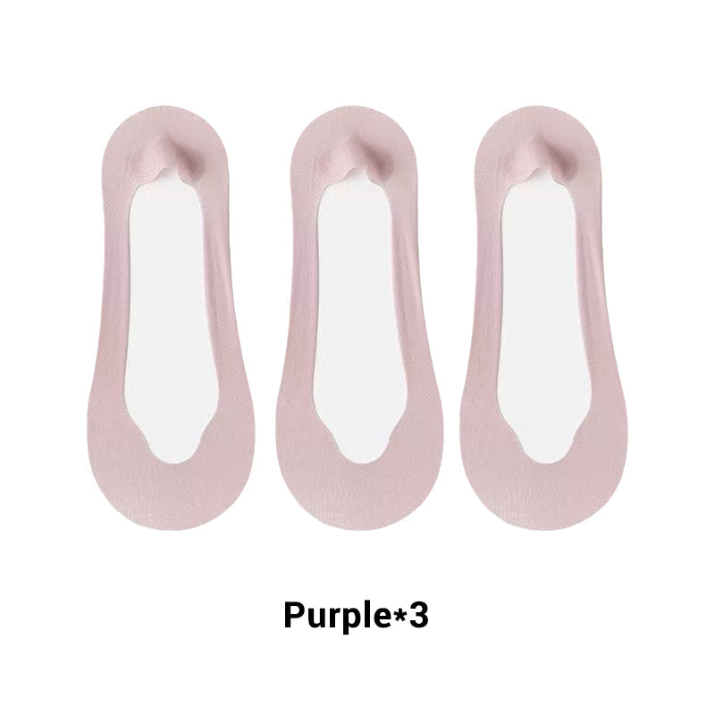 3 Pairs Women's Ultra-Invisible Sheer Mesh Low-Cut Boat Socks