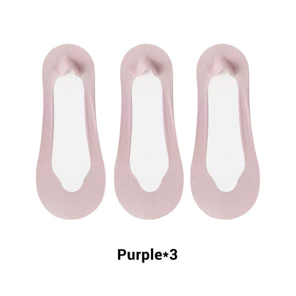 3 Pairs Women's Ultra-Invisible Sheer Mesh Low-Cut Boat Socks
