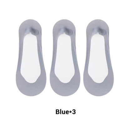 3 Pairs Women's Ultra-Invisible Sheer Mesh Low-Cut Boat Socks