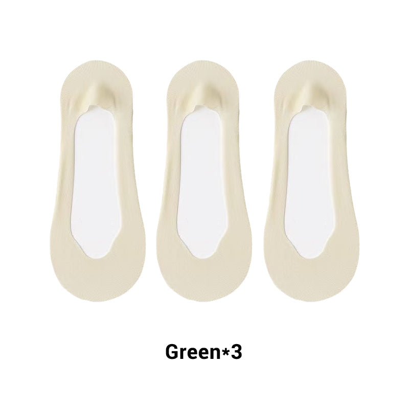 3 Pairs Women's Ultra-Invisible Sheer Mesh Low-Cut Boat Socks