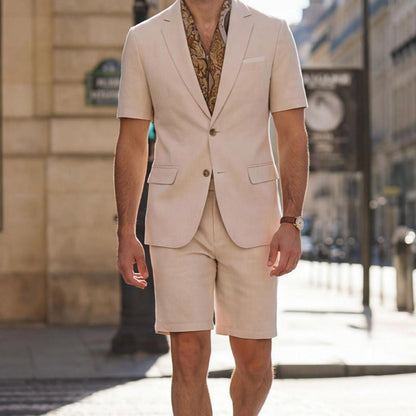 ⌛Limited-Time Offer-Men's Short Sleeve Suit 2-Piece Set