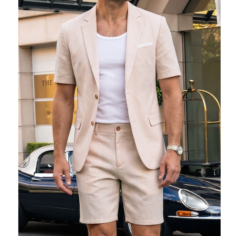 ⌛Limited-Time Offer-Men's Short Sleeve Suit 2-Piece Set