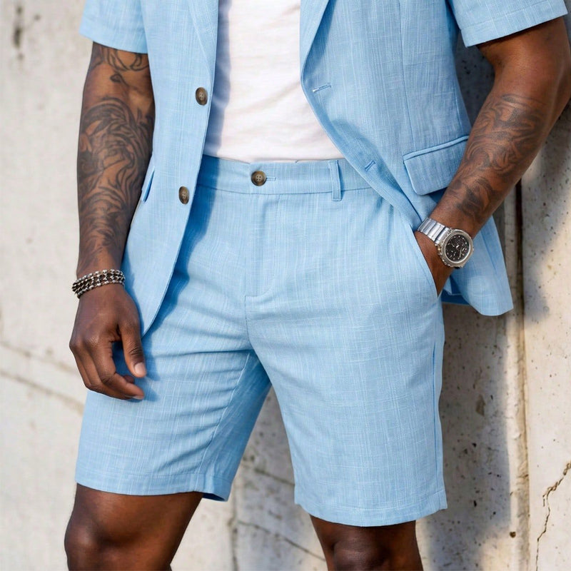 ⌛Limited-Time Offer-Men's Short Sleeve Suit 2-Piece Set