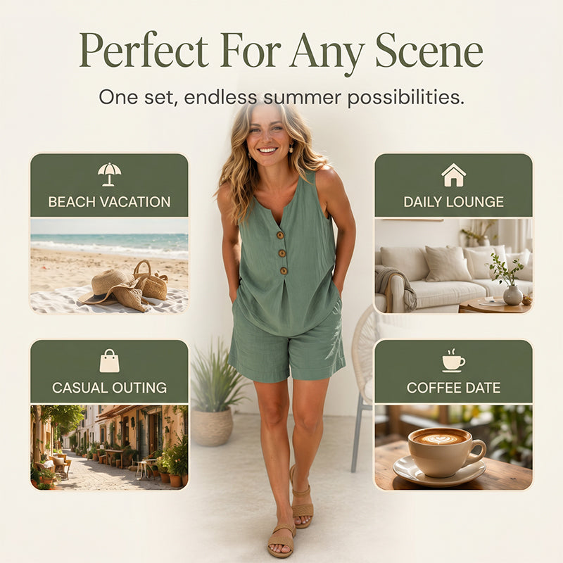 ✨ 2-piece set – loose top & comfortable trousers – soft fabric, elastic waistband & versatile combination options – can be worn separately or together – suitable for any occasion