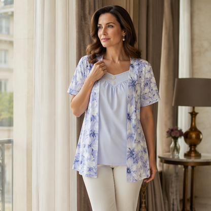 Women's Plus Size Floral Print Top