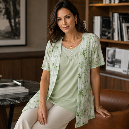 Women's Plus Size Floral Print Top