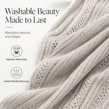 ✨ Effortless Comfort | Women's Textured-Knit Open-Front Cardigan