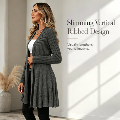 ✨ Effortless Comfort | Women's Textured-Knit Open-Front Cardigan