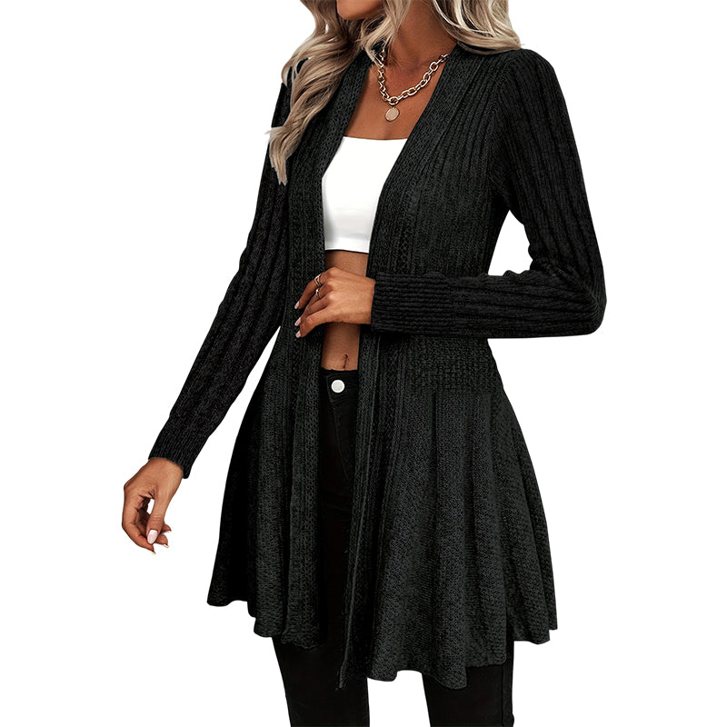 ✨ Effortless Comfort | Women's Textured-Knit Open-Front Cardigan