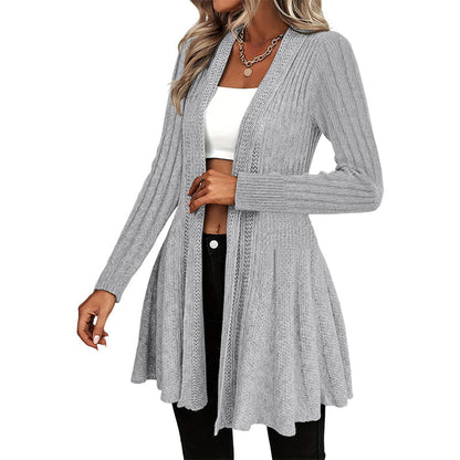 ✨ Effortless Comfort | Women's Textured-Knit Open-Front Cardigan