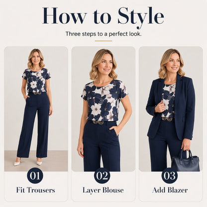 🍁The Power Suit Every Woman Needs ✨Women's 3-Piece Suit Set Blazer Top & Pants