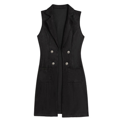 ✨Women's Chic Sleeveless Open Front Longline Jacket – Effortless Layering & Elegant Autumn Style