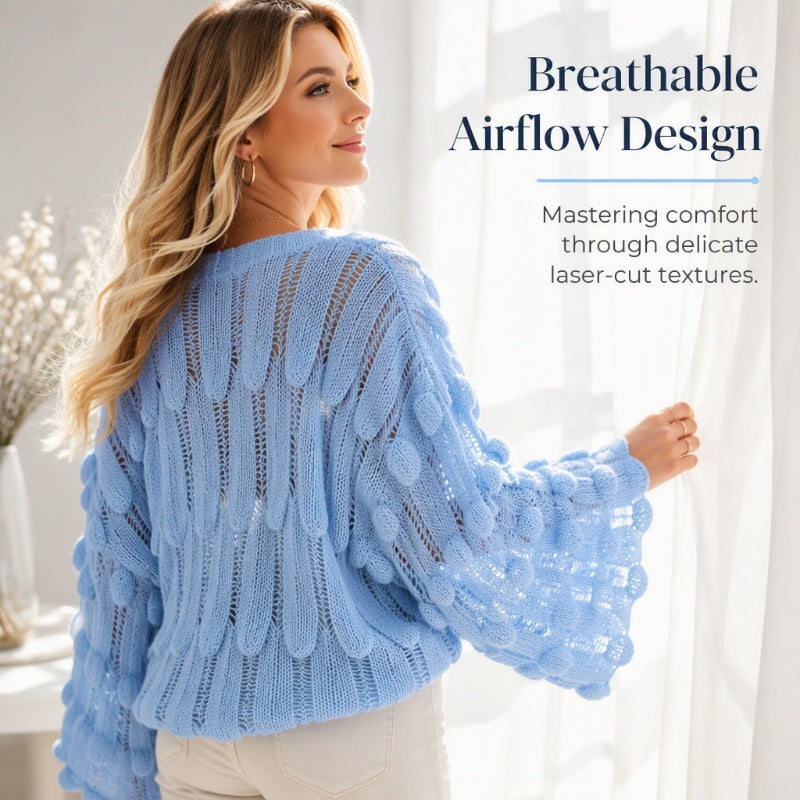 ⏰Last Day Sale 50% Off💃Women's Hollow Out Slouchy Knit Sweater