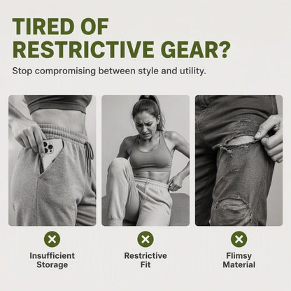 ✨ Easy Everyday Comfort | Women's Stretch Multi-Pocket Cargo Jogger Pants