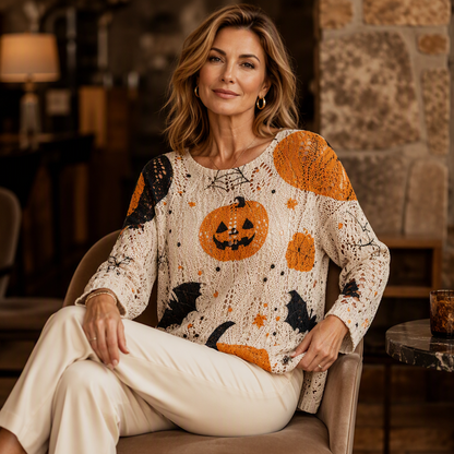 🎃 Halloween Favorite | Women's Batwing-Sleeve Loose-Fit Knit Sweater